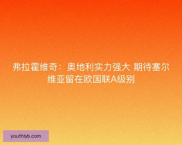 弗拉霍维奇：奥地利实力强大 期待塞尔维亚留在欧国联A级别