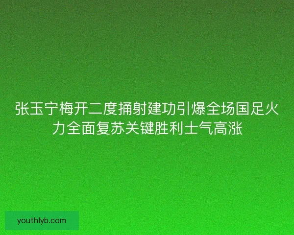 张玉宁梅开二度捅射建功引爆全场国足火力全面复苏关键胜利士气高涨 张玉宁梅开二度捅射建功引爆全场国足火力全面复苏关键胜利士气高涨